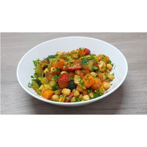 Garbanzos salteados con verduras (150gr.)